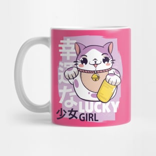 Lucky Girl Neko Mug